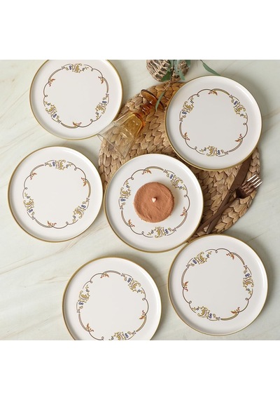 Bronze Bloom Nordic Pasta Tabağı 22 Cm 6 Adet 22927 Çok Renkli
