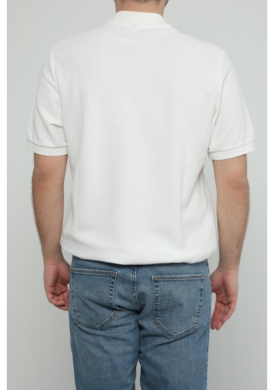 Hscstore Erkek Polo Yakalı Beyaz Tişört - 8428-beyaz Beyaz