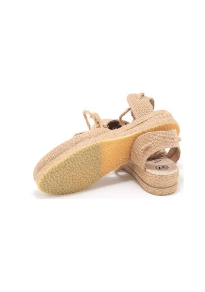 Star Tombis Gerçek Elişi Hasır Jüt Bileğe Bağlı Ipli Günlük Kadın Espadril Handmade Hasır