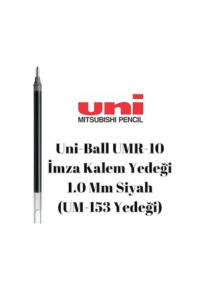 Uni-Ball Umr-10 Imza Kalem Yedeği 1.0 Mm Siyah - 12'li Paket