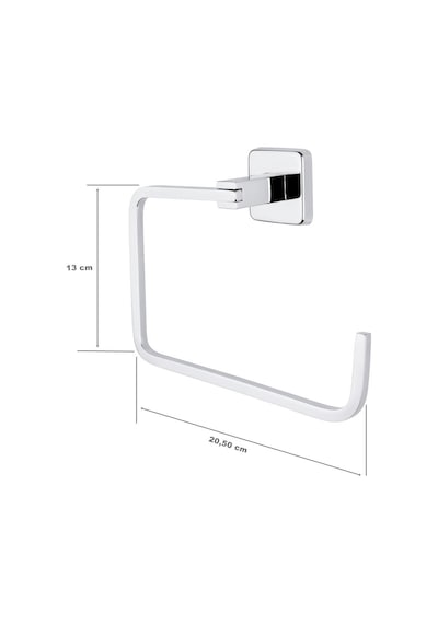 Tema Lüx Kare Plus Yuvarlak Havluluk Banyo Havlu Askısı Krom