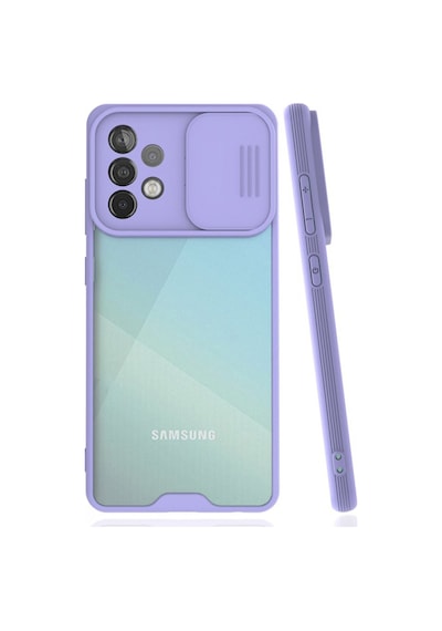 Nettech Samsung Galaxy A72 Uyumlu Platin Kamera Kızaklı Arka