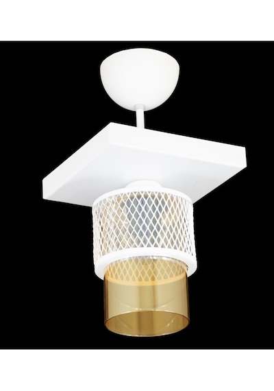 Tekli Bal Cam Kafes Model Modern Plafonyer Avize U