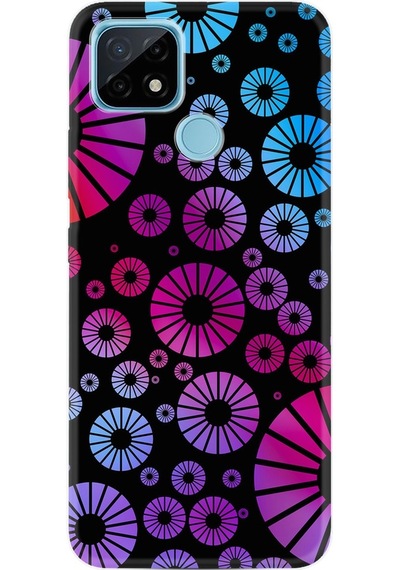 Realme C25 Kılıf Desenli Daireler 1751