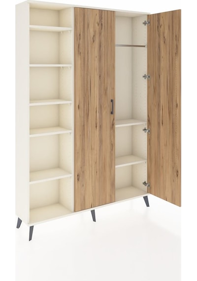 Arges Dolap 7 Raflı 2 Kapaklı Tek Askılı 132x30x195 Aytaşı-ça... Aytaşı