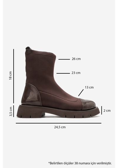 Luvi Shoes Alessıa Kahverengi Scuba Kadın Bot