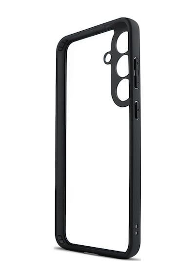 Samsung Galaxy Uyumlu  S25 Fe Kılıf Kamera Korumalı Şeffaf Arka Yüzey Zore New Roll Kapak Siyah