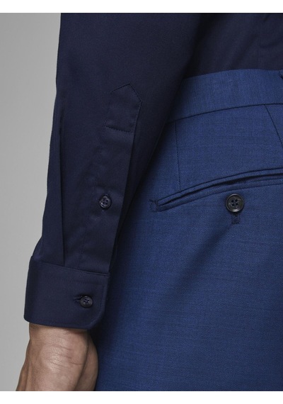 Jack & Jones Erkek Parma Premium Uzun Kollu Lacivert Gömlek-12097662 Lacivert
