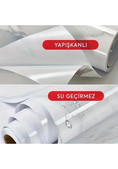 Home Mermer Desenli Kaplama Kağıdı 5 Metre Çok Renkli
