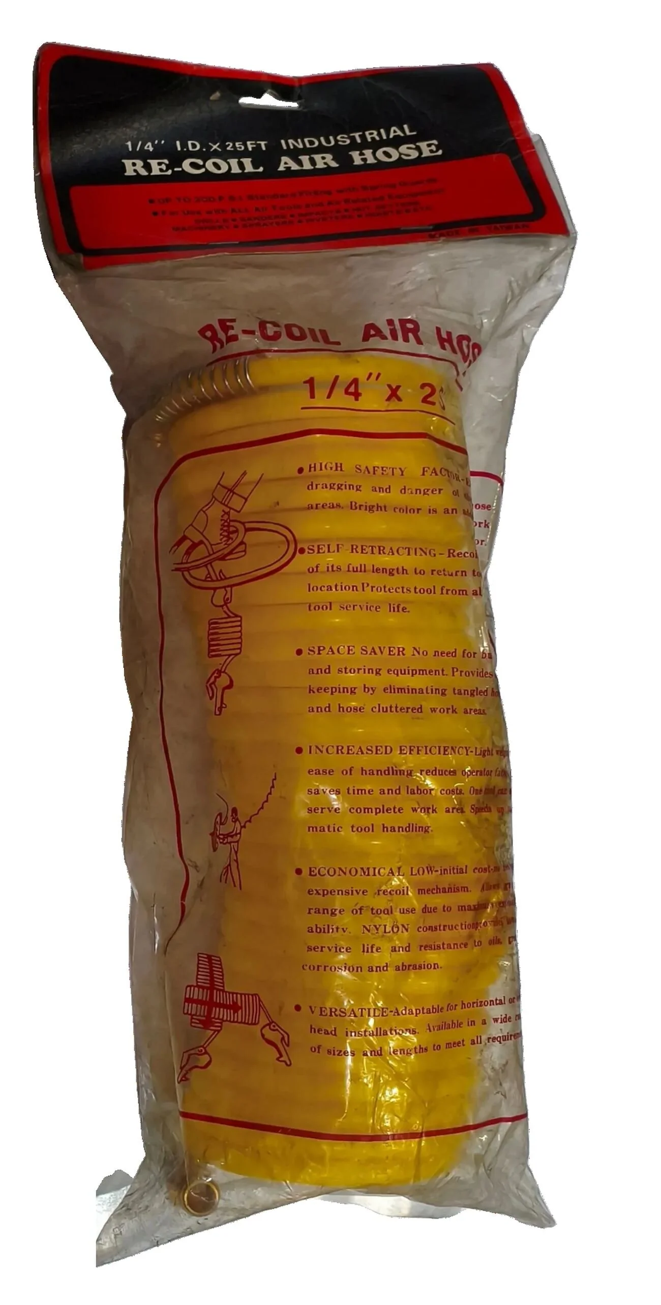 Hava Hortumu 7.5 Metre Spiral Kompresör Tipi 1/4"npt Erkek Dişli