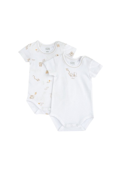 Chicco Bebek 2li Kısa Kollu Body Set 09101599000000 000033 Beyaz