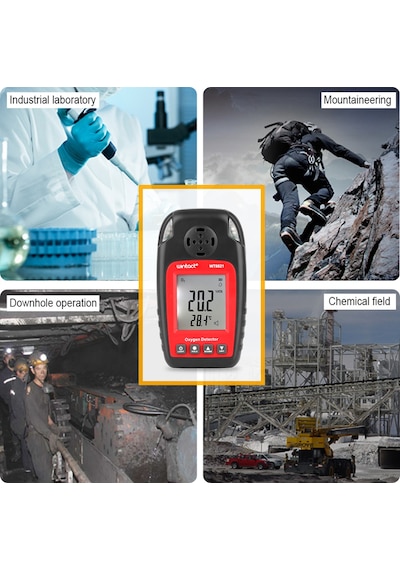 Wintact Wt8821 Profesyonel Oksijen Dedektörü Gaz Analiz Cihazı