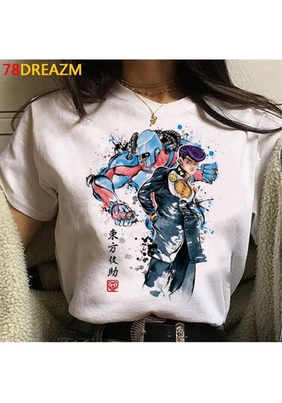 Noıssey Kırmızı Etiket Gala Jojo Tuhaf Macera T Shirt Üst Tees Mod109 16804 Beyaz