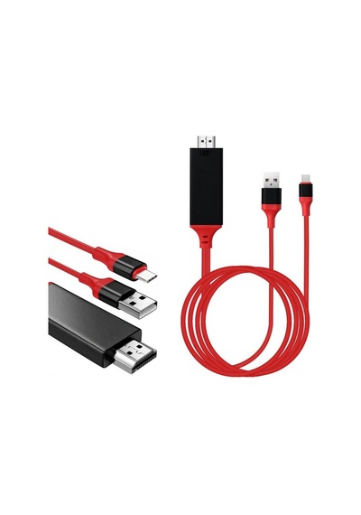 Th+usb Type-c To Hdmı + Usb 2 Metre Kablo 4434