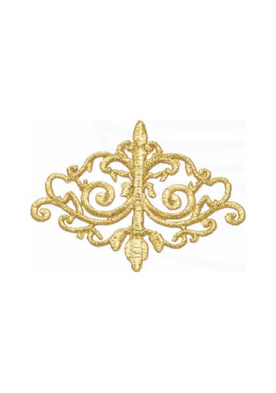 Ütü İle Yapışan Altın İşlemeli Motif Patch En :11.5 Cm Boy:8 Cm 1 Adet - 691736975 Diğer