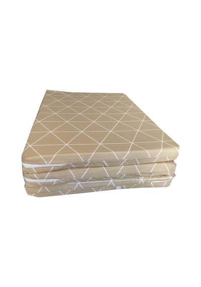 Katlanır Yer Yatağı Sünger Yatak Krem Piramit 80x180 Cm-6 Cm Tek Kişilik