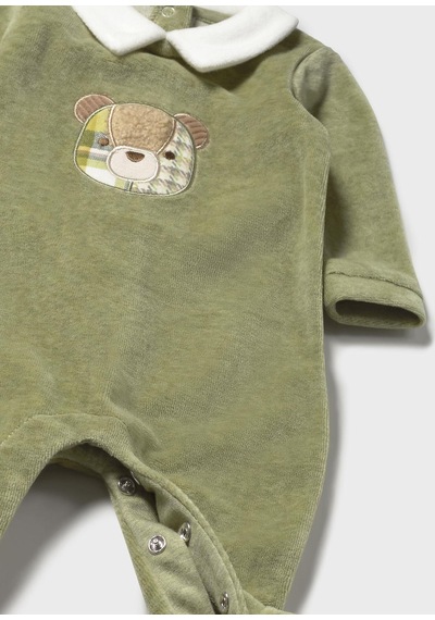 Mayoral Newborn Erkek Bebek Kadife Tulum Yeşil