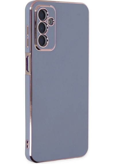 Samsung Uyumlu Galaxy M23 Kılıf Volet Silikon Mavi