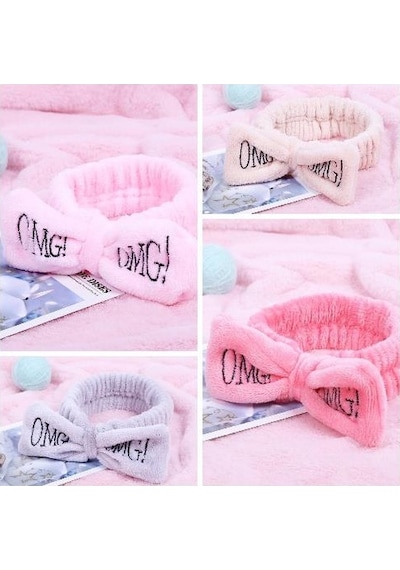Fiyonklu Omg Saç Bandı Mercan Peluş Saç Bandı Lila