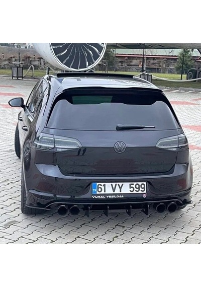 Volkswagen Golf 7.5 R Arka Tampon Splitteri Arka Difüzör Cnc Flap Seti