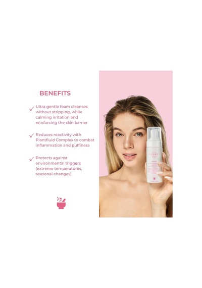 Cosmed Hassas Ve Kızarıklığa Eğilimli Ciltler İçin Nazik Köpük Temizleyici Yüz Temizleme Köpüğü 150 Ml 86250699