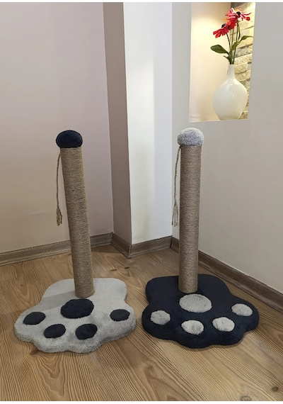 Kedi Tırmalama Tahtası Pati Modelli 50 Cm Büyük Boy Tırmalama Kedi Oyun Alanı Peluş Başlıklı