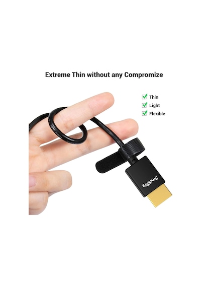 Smallrig 4795 Ultra İnce 4k Hdmı Veri Kablosu D'den A'ya 100 Cm