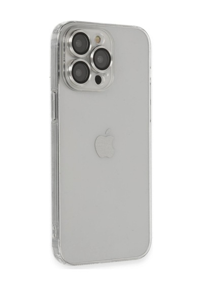 Apple İphone 13 Pro Max Kılıf Luko Lens Silikon - Gümüş