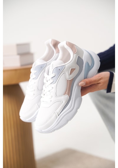 Daxtors Garantili D1152 Günlük Ortopedik Kadın Sneaker Spor Ayakkabı Pudra