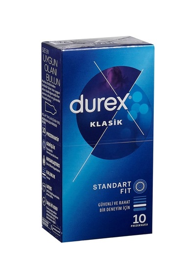 Durex Prezervatif 10'lu Klasik - Temel Koruma, Normal Genişlik 56mm 6'li Avantaj Paketi - 6 Ade Tarı