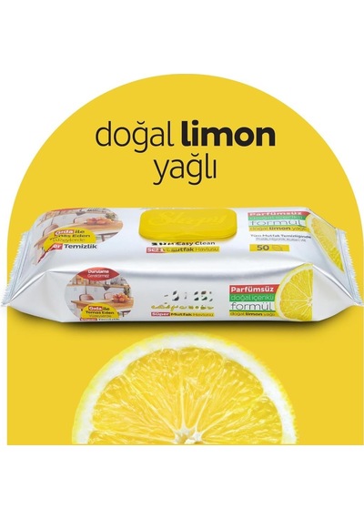 Mutfak Temizlik Havlusu 50 Adet Limon