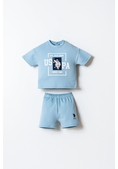 U.s. Polo Assn. Erkek Bebek Mavi Şort Takım Usb2868-c-v2 Mavi