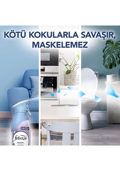 Hava Ferahlatıcı Sprey Oda Kokusu Lavanta 185 Ml 4 Paketi Diğer