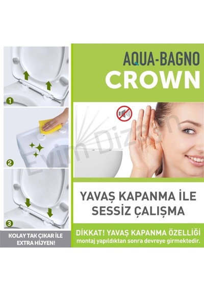 Crown Yavaş Kapanan Klozet Kapağı