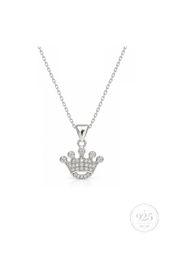 Servi 925 Ayar Gümüş Royal Crown Taç Kolye-514