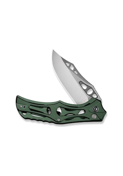 Civivi Biophase Flipper & Button Lock Knife Green Aluminum Handle Kamp Çakı Yeşil