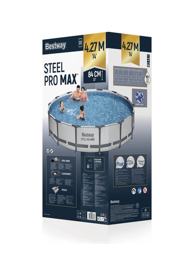 Bestway 56595 Steel Pro Max Prefabrik Yer Üstü Havuz Seti 4,27 M X 84 Cm