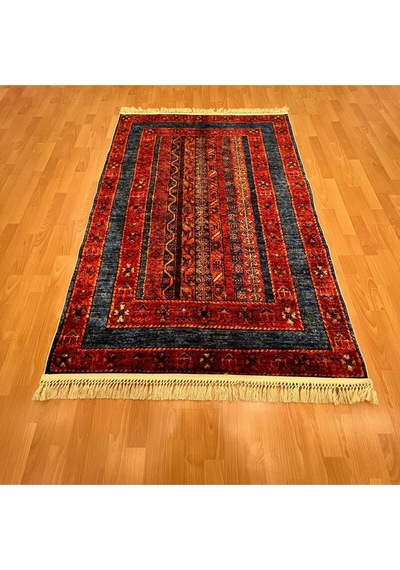 Anadolu Motifli 120 X 180 Cm Dijital Baskı Halı Kırmızı