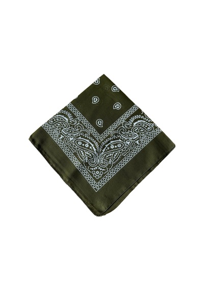 Pamuklu Klasik Desen Unisex Bandana Renkli Bandana Etnik Desenli A Kalite Bandana Haki