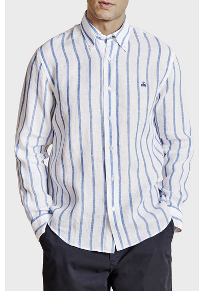 Brooks Brothers % 100 Keten Düğmeli Yaka Çizgili Gömlek Erkek Gömlek Bbss26msh013175 Mavi-beyaz Brooks Brothers % 100 Keten Düğmeli Yaka Çizgili Gömlek Erkek Gömlek Bbss26msh013175 Mavi-beyaz