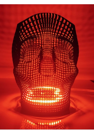 Kuru Kafa Kalemlik Neon Led 3d Baskı 12x13cm Işık Rengini Soru-cevap Bölümünden Belirtiniz Siyah