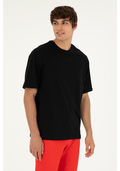 U.S. Polo Assn. Erkek Comfort Fit Bisiklet Yaka Siyah Tişört 50294216-VR046