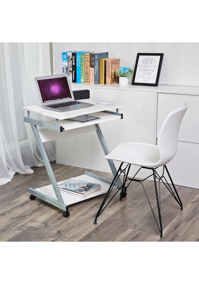 Vasagle Çalışma Masası, 4 Tekerlekli Bilgisayar Masası, Pc Masası, Pürüzsüz Klavye Uzatma, Kolay Mon Sku: Smg8690010174673 Beyaz - Gri Vasagle Çalışma Masası, 4 Tekerlekli Bilgisayar Masası, Pc Masası, Pürüzsüz Klavye Uzatma, Kolay Mon Sku: Smg8690010174673 Beyaz - Gri
