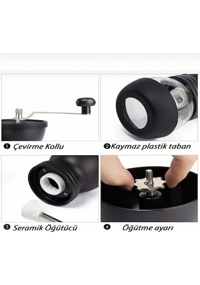 Hitfoni Kahve Öğütücü Değirmen Seti Filtre Kahve & Espresso