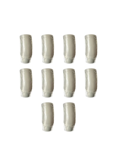 Omeyva Renkli Sert Mika Plastik Kristal Bardak - Gümüş Gri - 6 Oz / 180 Cc - 250 Adet