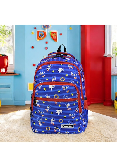 Erkek İlkokul Ortopedik 3'lü Set Kalemlik Beslenme Çanta Model 7