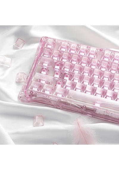 Gravastar Mercury K1 Lite Rgb Işıklı Kablosuz Mekanik Gaming Klavye, İngilizce Q, Crystal Rose