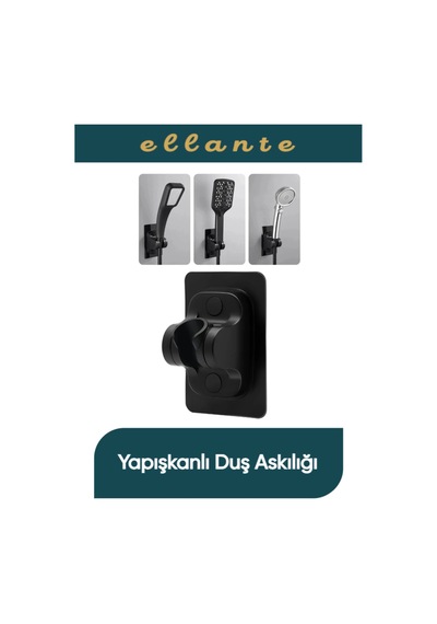5 Fonksiyonlu Mat Siyah Duş Başlığı Seti - Pvc Hortum Duş Seti Yüksek Kalite Çok Renkli