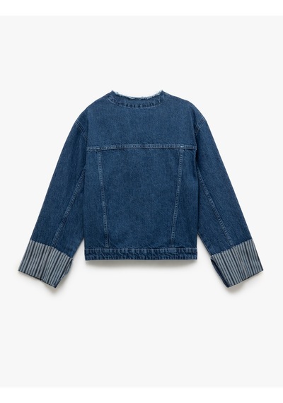 Koton Çift Cepli Bisiklet Yaka Kolları Katlı Düğmeli Denim Ceket Koyu İndigo 5sal50029md Dark Indigo İndigo Koton Çift Cepli Bisiklet Yaka Kolları Katlı Düğmeli Denim Ceket Koyu İndigo 5sal50029md Dark Indigo İndigo
