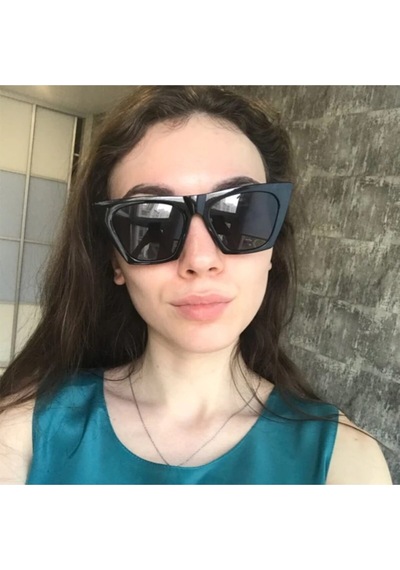Klasik Siyah Cat Eye Güneş Gözlüğü